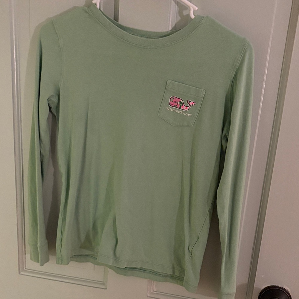 Vineyard Vines Kids Mint Green Long Sleeve Tee